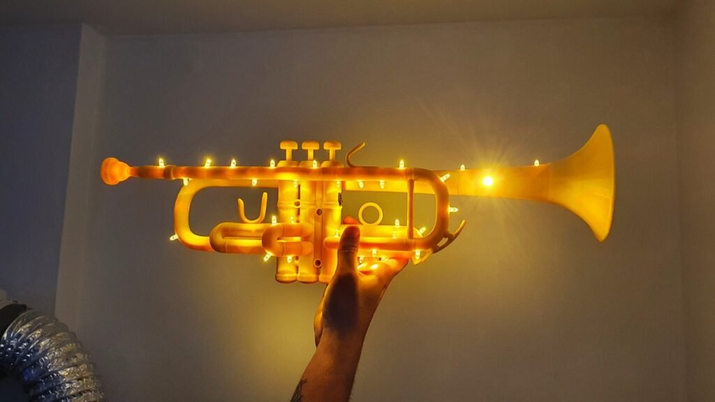 Protótipo montado trompete impresso em 3D