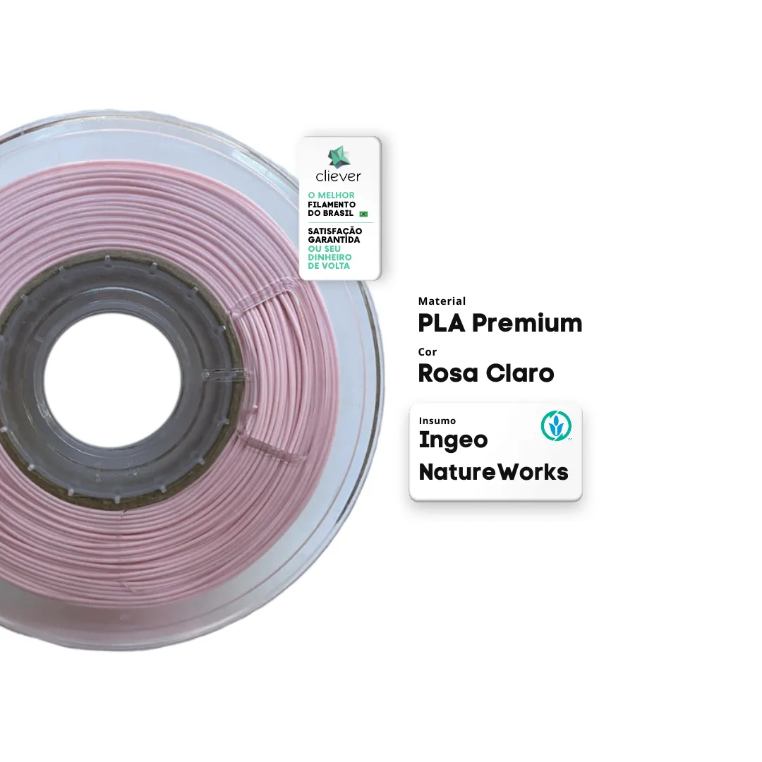 Filamento Cliever 1Kg PLA - Rosa Claro - Imagem 2