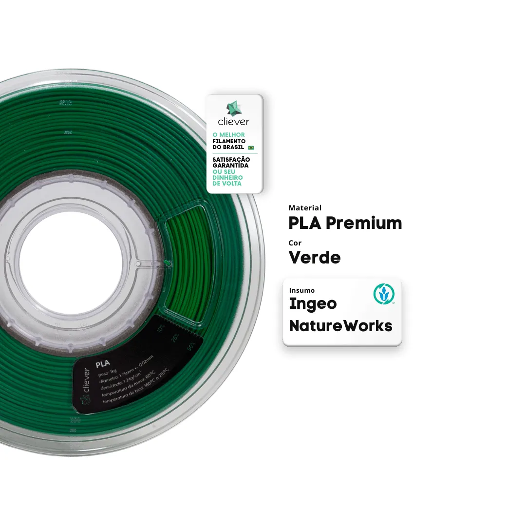 Filamento Cliever 1Kg PLA - Verde - Imagem 2