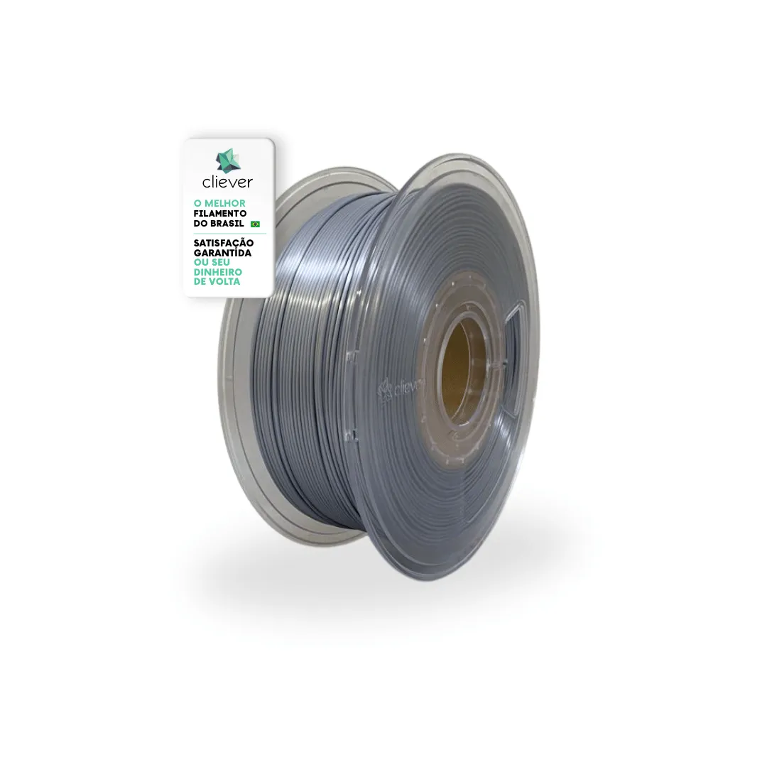 Filamento Cliever 1Kg PLA Silk - Silver